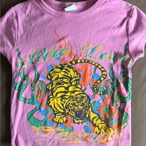 Urban Outfitters - Pink with Tiger and Flames